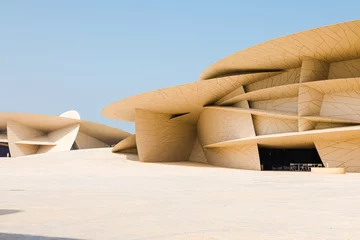 Fotobehang Doha, Qatar - March 2, 2020: Modern contemporary architecture National Museum of Qatar © Khrystyna Pochynok