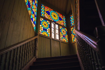 stained glass window in the house
