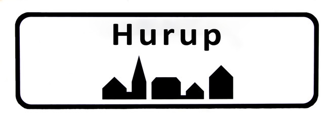 City sign of Hurup