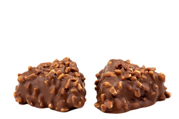Chocolate Candies on White Background