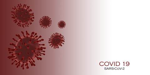 covid19 coronavirus 3D fondo degradado rojo sars-cov-2 epidemia 