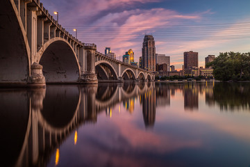 Minneapolis Sunset Reflection