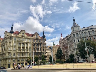 Fototapeta na wymiar old buildings in prague czech republic