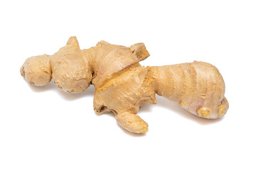 Ginger isolated on white background. Fresh ginger on white background, herb medical concept
