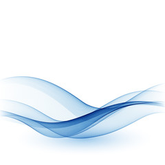 Obraz premium Blue abstract wave. Abstract vector background wave