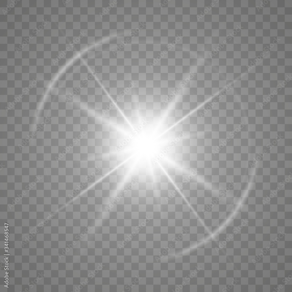 Canvas Prints white glowing light burst explosion with transparent. cool effect decoration with ray sparkles. tran