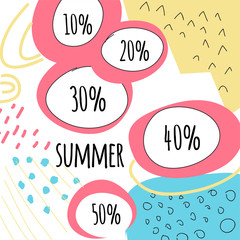Summer sale vector banners