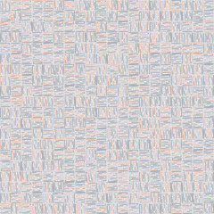 Seamless square tranquil pastel doodle shape mosaic geo pattern. Serene gentle peaceful tile print. Trendy deco geometric random repeat vector pattern.