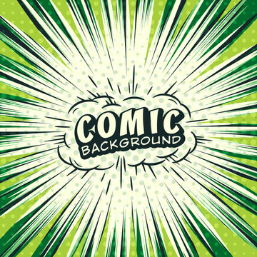 Background of radial lines for comic books. Comic background. Vector and illustration.
