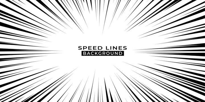 Background of radial lines for comic books. Comic zoom, speed, radial background. Vector and illustration.