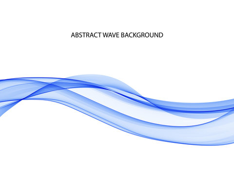 Abstract blue wave background. Vector design element.