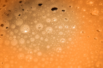 Soap bubbles in macro view