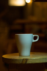 cup of coffee on a table