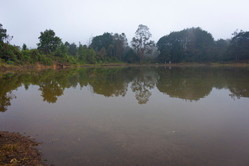 Beautiful lagoon of the mountains of Colombia