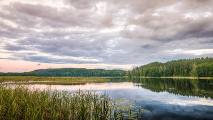 lake and clouds