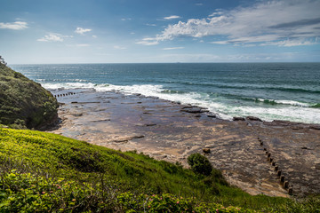 Traveling along the Great Ocean Road in New South Wales, Australia at a sunny day in summer.