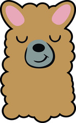 Fluffly Lama Vector Illustration