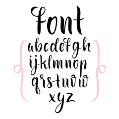 Obraz premium Hand drawn alphabet. Font.
