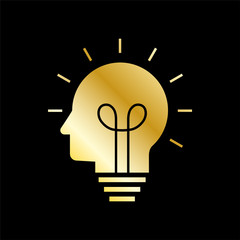 Human head creating a new idea. Creative Idea. vector. EPS 10.