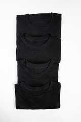 black shirt isolated on white