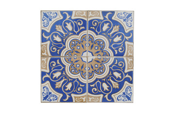Padrão constituído por 4 azulejos em cerâmica portugueses