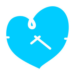 Love time, clock, watch icon. Concept of UI design elements. Digital countdown app, user interface kit, mobile clock interface. 