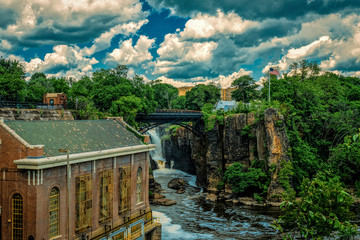 The second highest waterfalls in the northeast America in Paterson New Jersey.