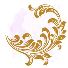 Vector French Luxury rich intricate ornaments. Victorian Royal Style decor