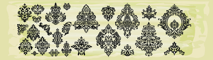 Vector French Luxury rich intricate ornaments. Victorian Royal Style decor