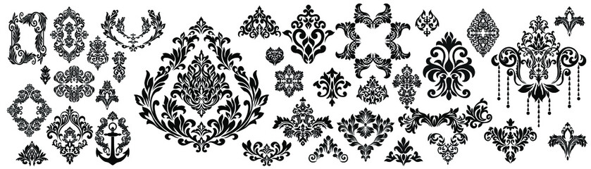 Vector French Luxury rich intricate ornaments. Victorian Royal Style decor