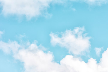 Obraz premium Background for sites and layouts. Blue sky with small white clouds.