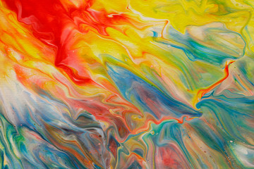 Abstract acrylic fluid-art painting