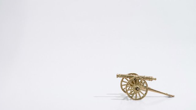 Ramadan Cannon on White background. Festive Greeting Card, Invitation for Muslim Holy Month Ramadan Kareem