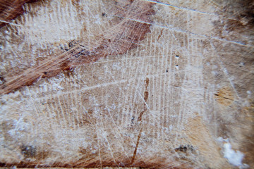 Close up wood texture and background. The surface of the old brown wood texture.