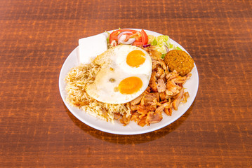 kebab with fried eggs