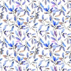 Watercolor foliate pattern