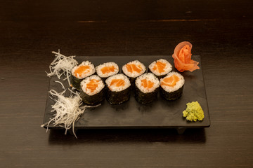 Image of Japanese rice and seaweed maki