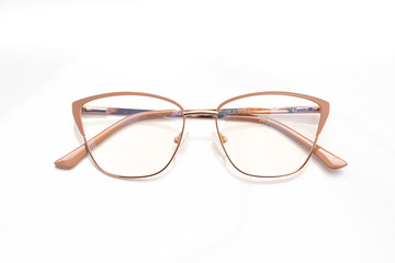 glasses on a white