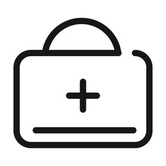 kit first aid emergency medical and health care line style icon