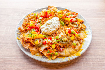 Nachos with guacamole