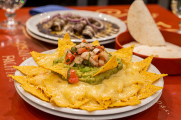 Nachos with guacamole