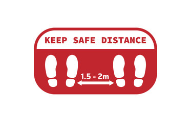 Social distancing vector icon, keep distance in public society people to protect from COVID-19 coronavirus outbreak spreading concept, People keep distance away