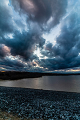 storm clouds over the sea