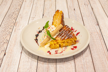 Mexican style corn cake