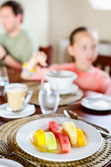 Obraz na płótnie Canvas Delicious fruits for breakfast