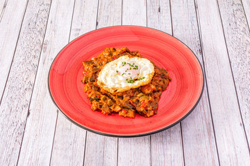 Manchego pisto with egg