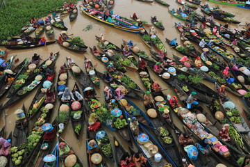 Obraz premium Lok Baintan Floating Market