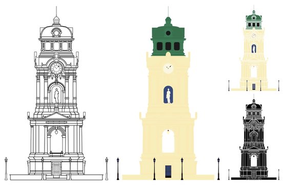 Pachuca Monumental Clock in front view