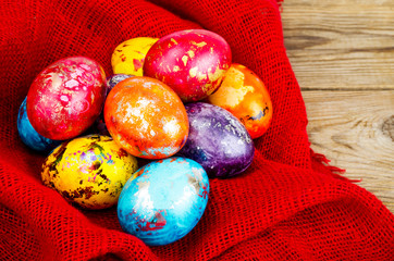 Colored eggs - symbol of celebration of Easter