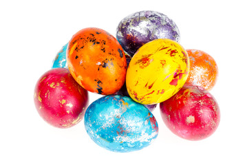 Colored eggs - symbol of celebration of Easter